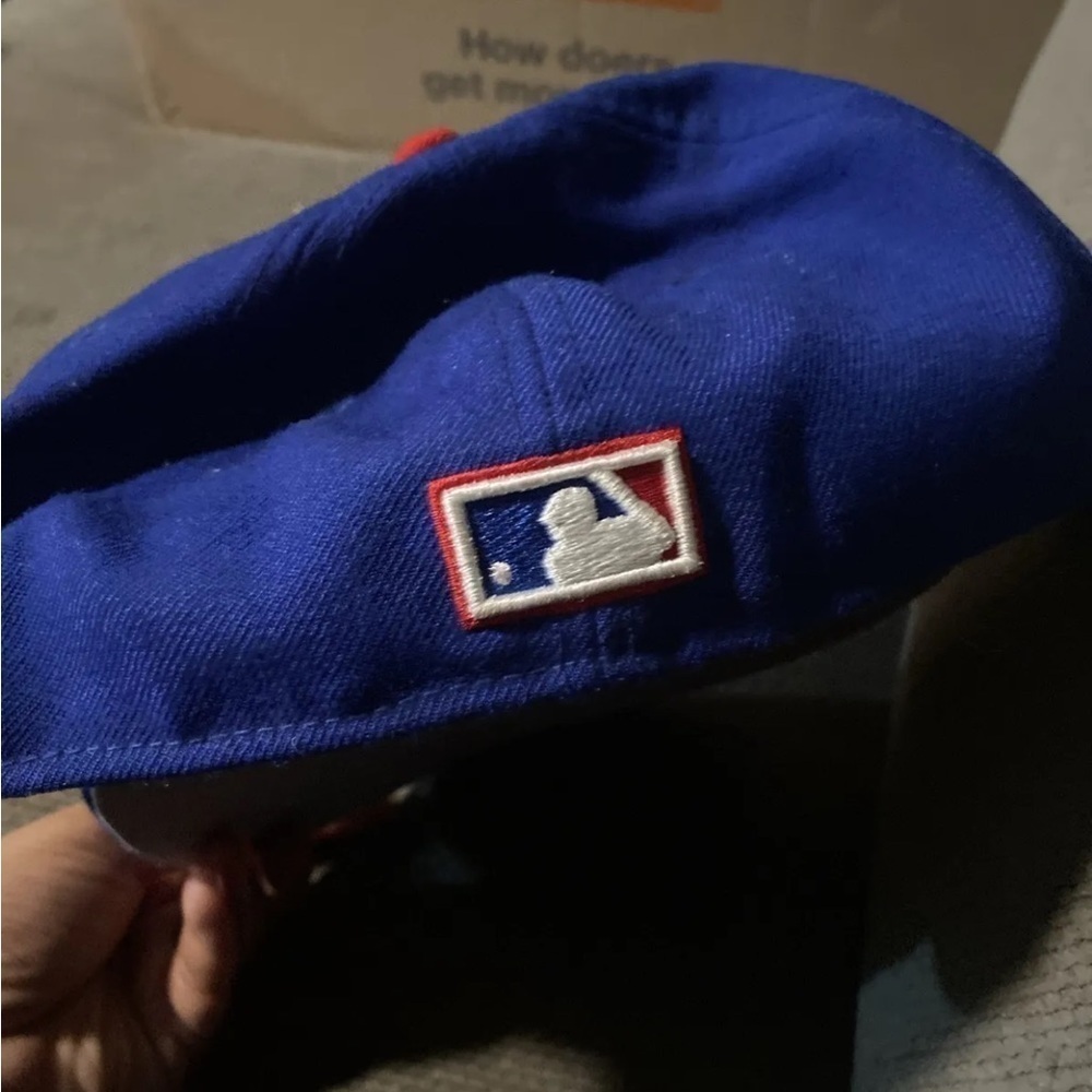 New Era Chicago Cubs Bear Blue All Star Game Fitted Hat Size 7 1/4 - Picture 2 of 7